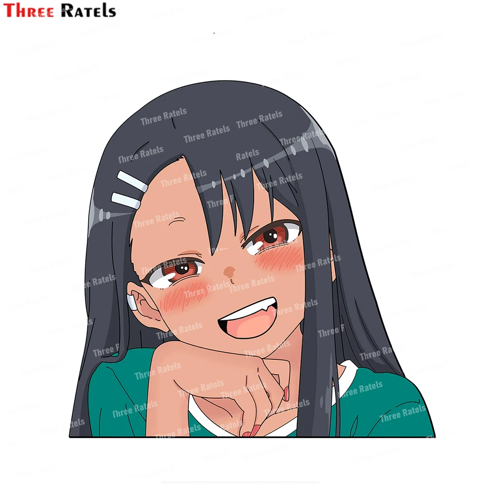 Three Ratels I111 NAGATORO SCHOOL Cute Anime Vinyl Sticker for Car Window Wiper Decals Stickers