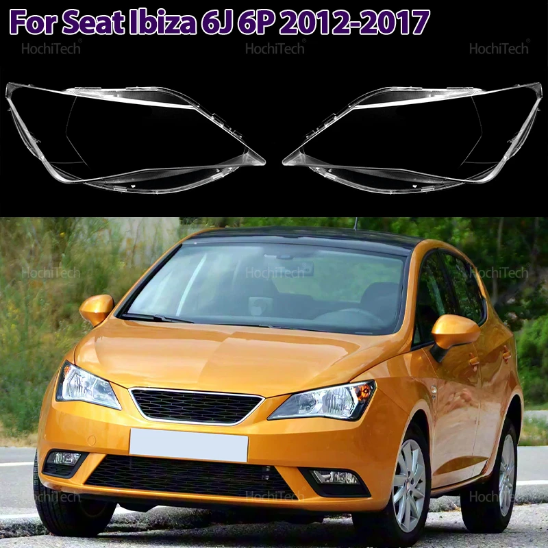 Car Headlight Cover Lampshade HeadLamp Clear Lens Cover Bright Shell Cover for Seat Ibiza 6J 6P 2012-2017 Lampcover Glass