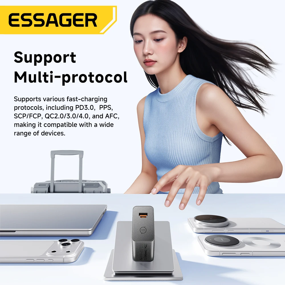 ESSAGER 65W GaN 충전기 PD3.0 PPS QC4.0 아이폰 17 16 삼성 S... - 5
