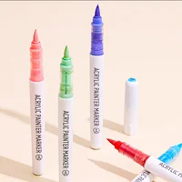 9 Colors/Set Acrylic Paint Art Marker Pen DIY Graffiti Drawing Pens For Notebook Diary Writing Painting Stationery 3