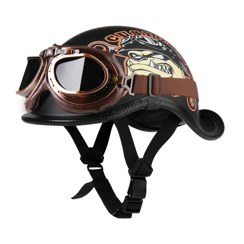 

VGV Half helmet motorcycle helmet Electric Vehicle bike Riding Locomotive for Cruiser Retro Four seasons Unisex teenager child