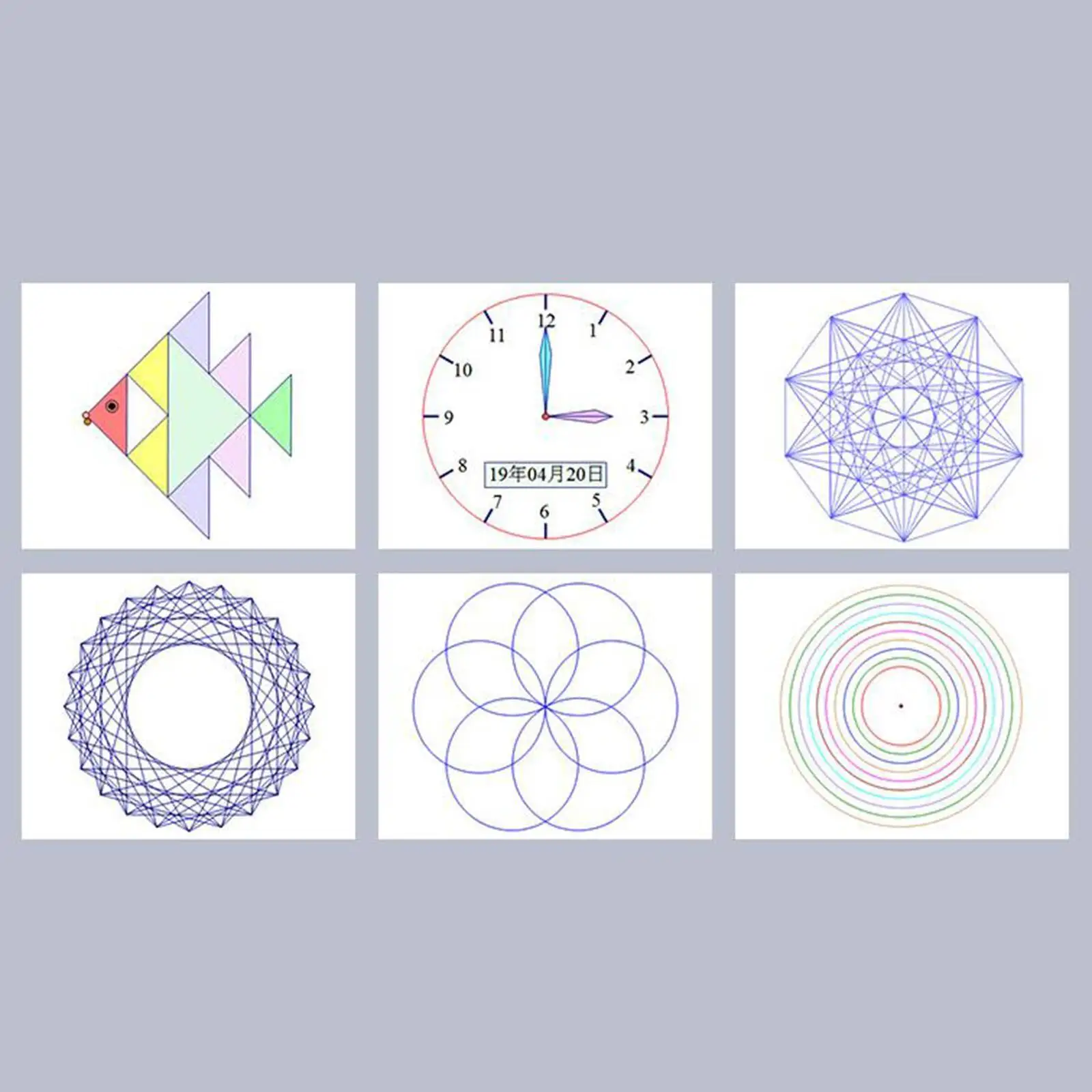 Multifunctional Drawing Ruler Table Geometric Round for Drafting Student