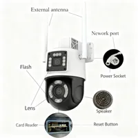 5MP WiFi PTZ IP Camera M617 | Dual Lens 4X Digital Zoom + AI Human Detection | ONVIF Outdoor Security Camera