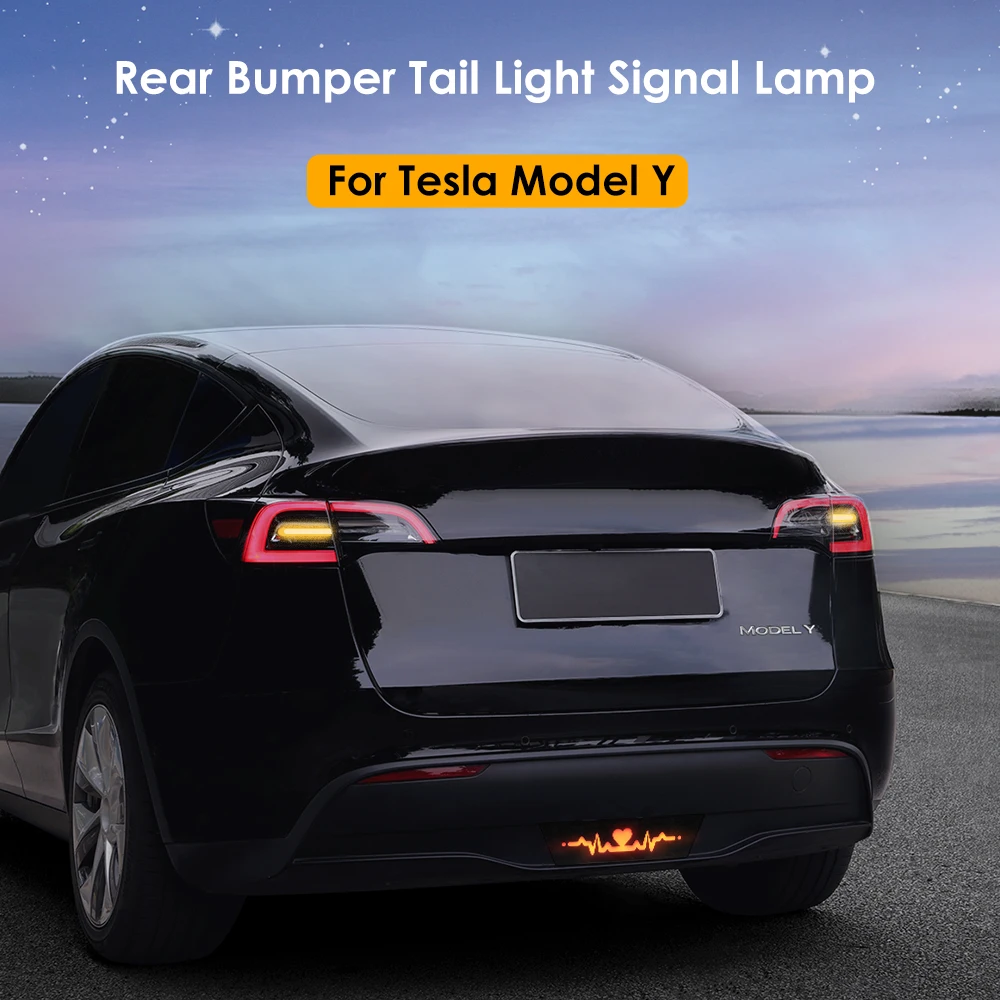 DRL Led Daylight Running Light Waterproof Heart Sign Car Tail Signal Lamp for Tesla Model Y Modified Accessories