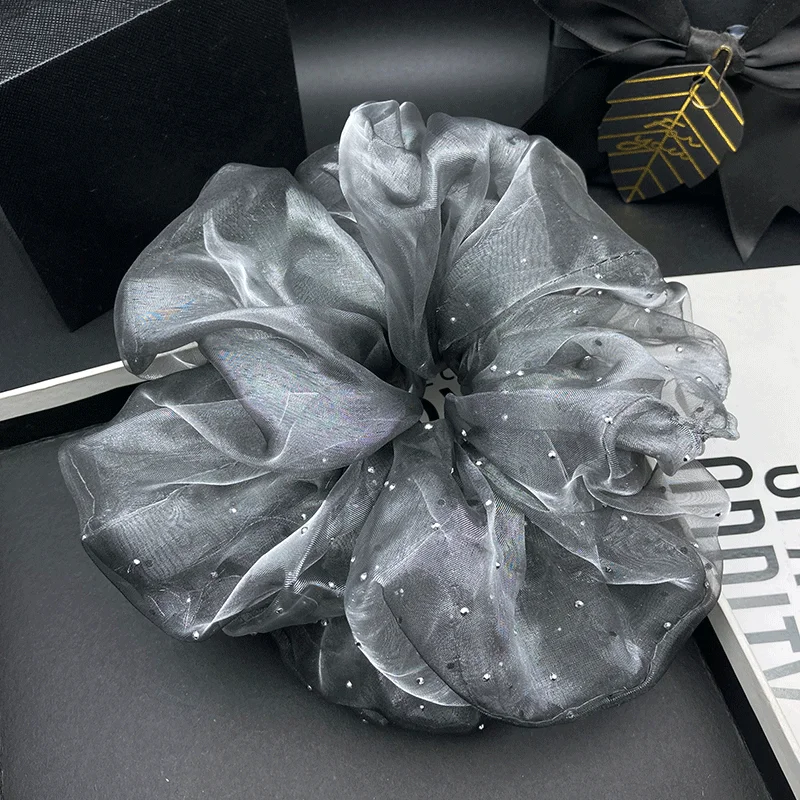 

Элитная новая резинка для волос из пряжи Moonlight с эффектом объема, женская, корейская, летняя, пушистая, аксессуар для волос