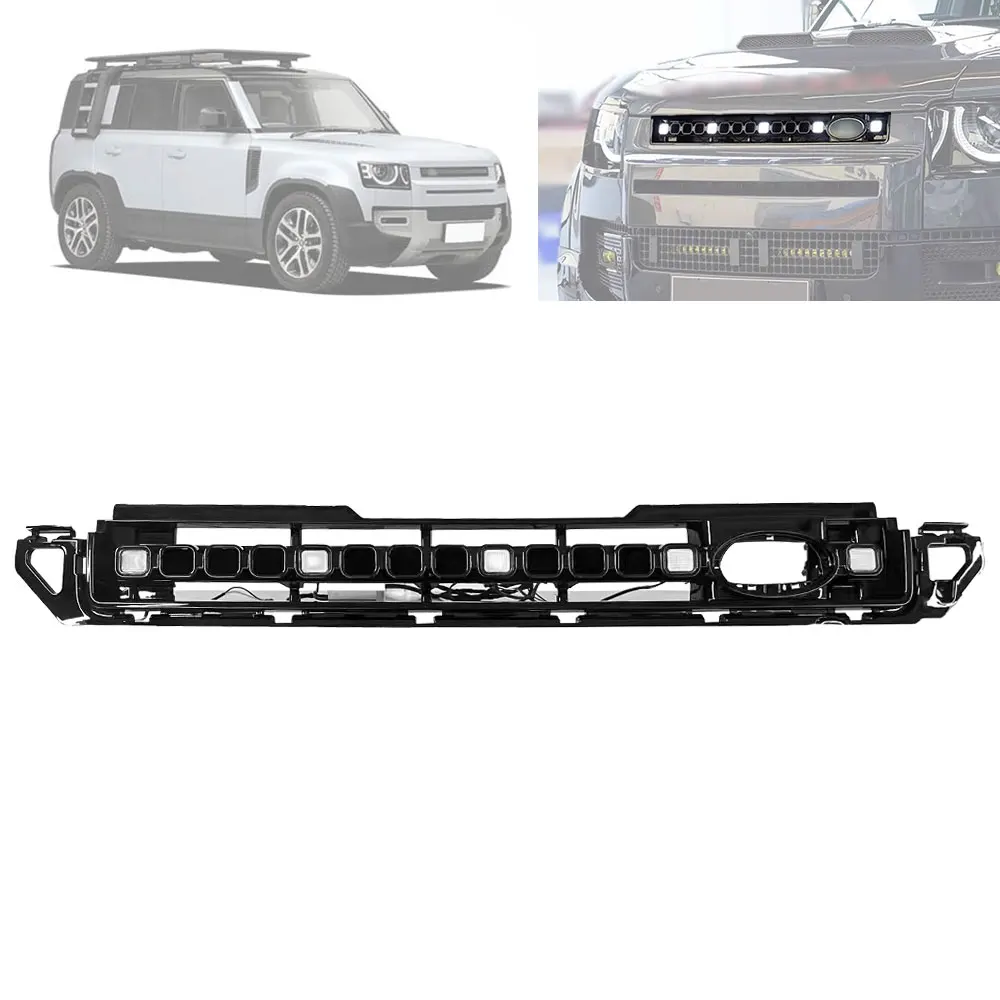 

Car Front Grille Bumper Grill With Led Dynamic Running Light OCTA for Land Rover Defender 90 110 130 2020-2025