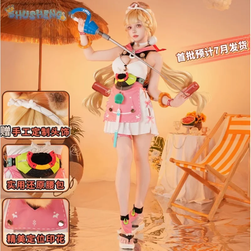 

Game Zenless Zone Zero Alice Thymefield Cosplay Costume Dress waist bag apron prop headband set Halloween sweet swimsuit uniform