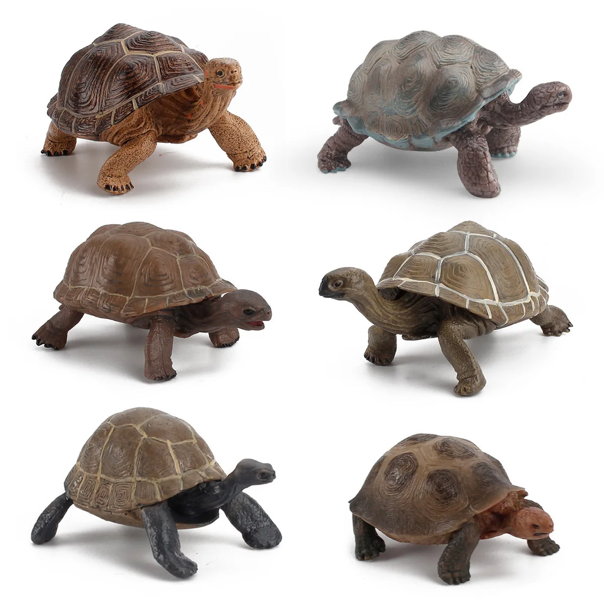 Realistic Land Tortoise Model Sulcata Tortoise Grass Turtle Model Static Simulation Figurine Home Decor Decoration Ornament