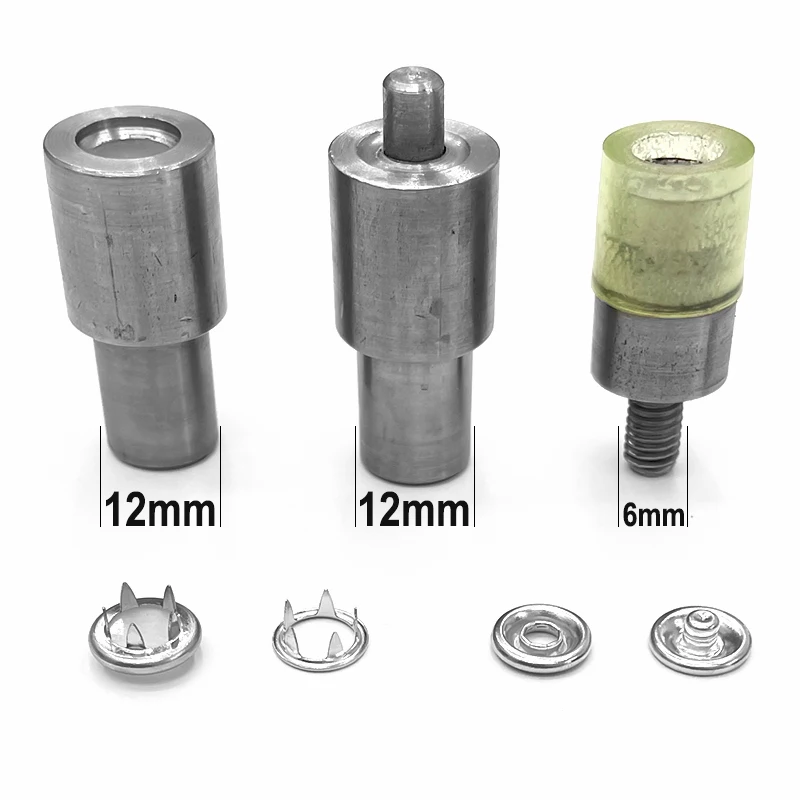 9.5/11mm Schnapp verschluss Installation werkzeug Europa Knopf maschine Sonderform (12mm m6) Schnapp verschluss Ösen Leder nieten Matrize