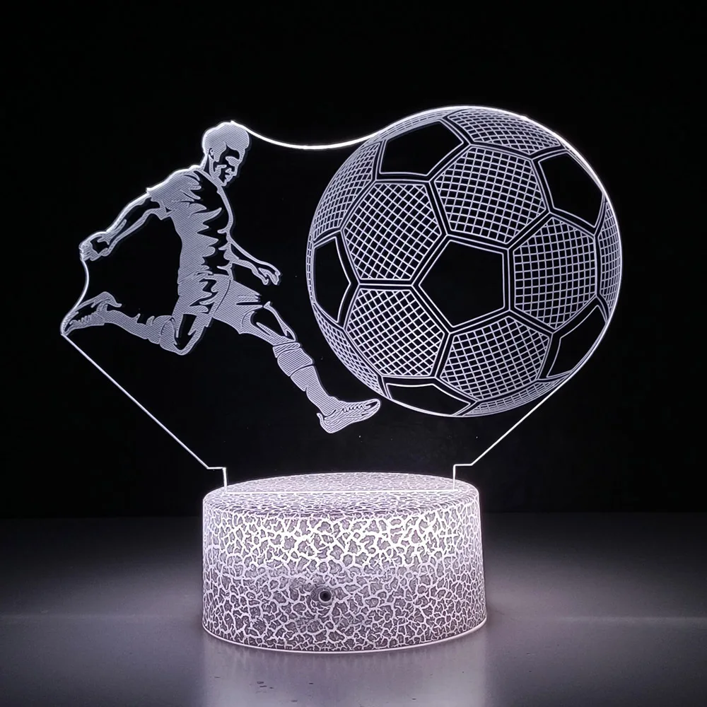 Anime Football Figure 3D Led Night Light Home Room Decoration Table Lamp  Something About Football Prize Christmas Gift