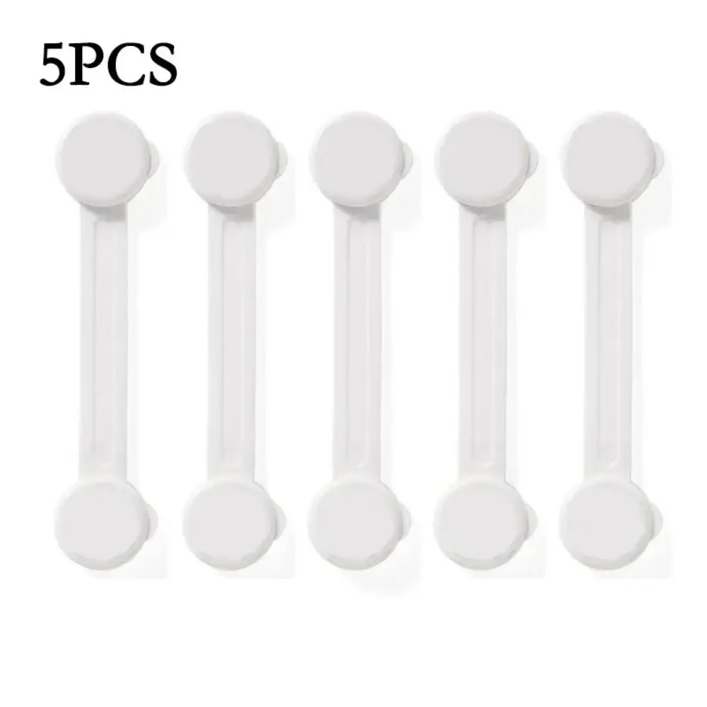 5pcs Multi-function Security Protection Locks Anti-Pinching Hand Simple Baby Safety Cabinet Lock Durable Light Color