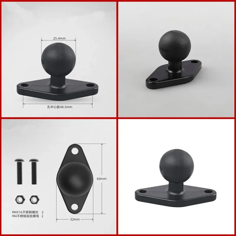 Diameter 80Mm Basis Mobil Twist Lock Cangkir Hisap untuk 1 Inci Bola Mount untuk Gopro Kamera Smartphone