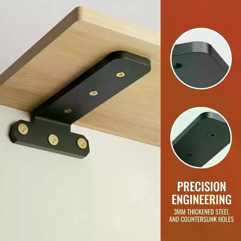 L-shape Partition Support Brackets Wall Mount Fixed Rack With Screw Heavy Duty Shelf Brackets Industrial Metal Bracket