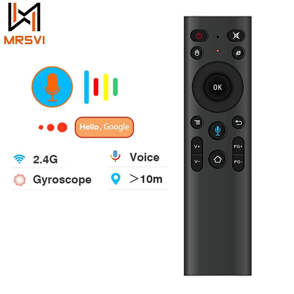 2.4G Wireless Voice Remote Control Gyroscope Controller with USB Receiver Q5 Air Mouse Remote for Projector Smart TV Android Box