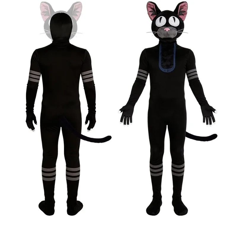 

Костюм-комбинезон Roblox 99 Nights in The Forest на Хэллоуин: Черный кот, для ролевых игр и вечеринок в стиле косплей