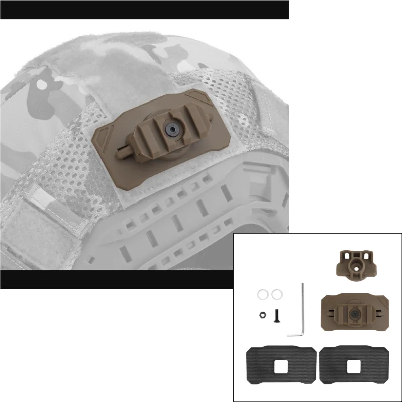 

Outdoor camping adventure travel universal helmet tactical headlight night vision device rotatable base adapter