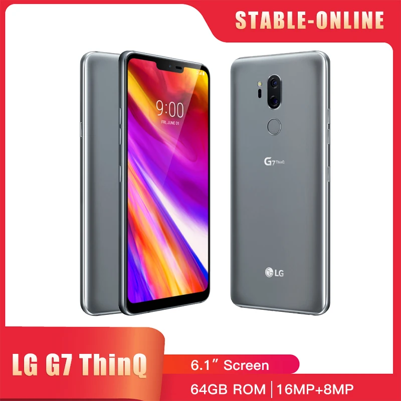 LG G7 ThinQ G710N G710VM  4G LTE Mobile Phone 6.1" Snapdragon 845 Android Octa Core Dual 16MP Camera LG G7 Cell Phone