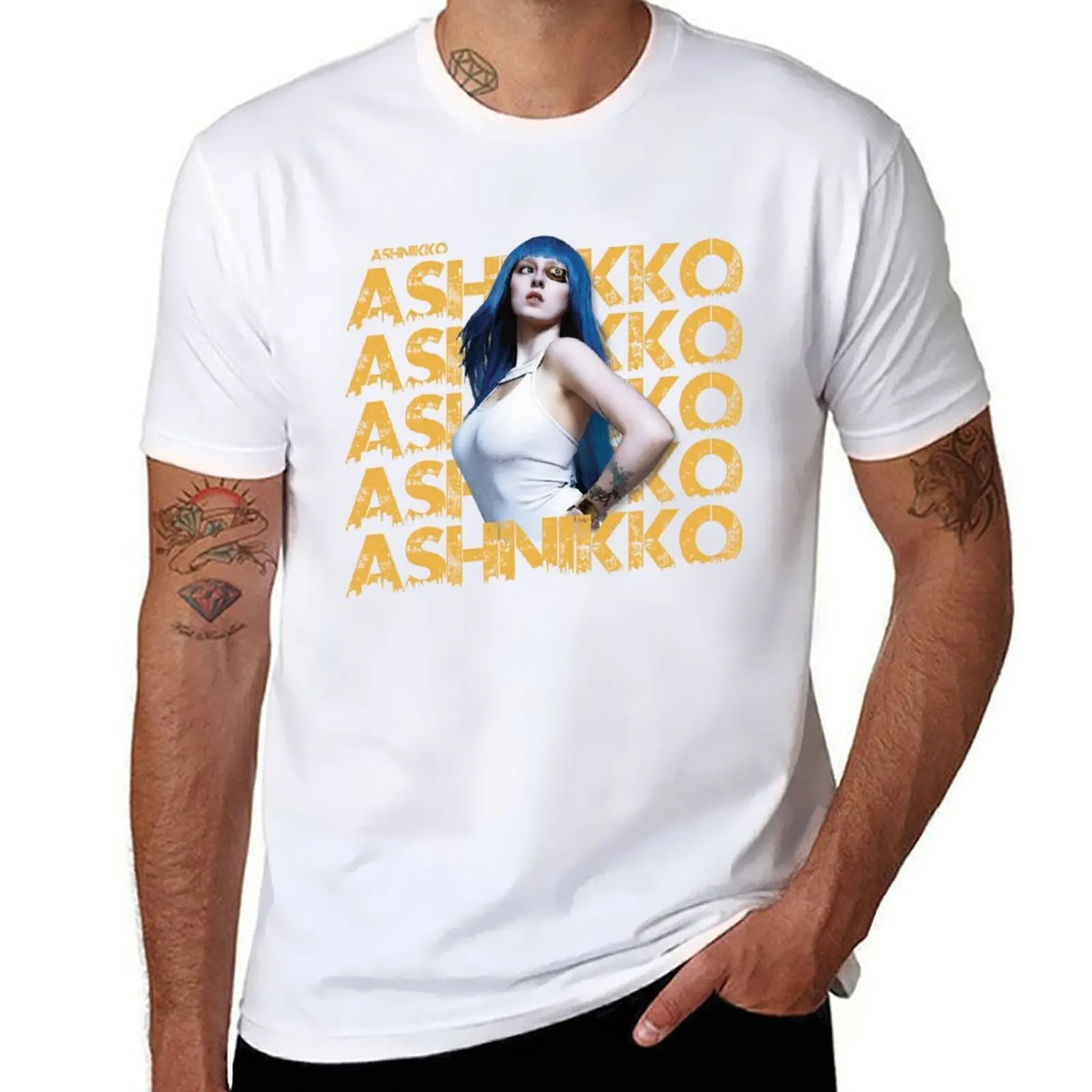 

Ashnikko gold T-Shirt printed t shirts for man t shirt man casual T-Shirt