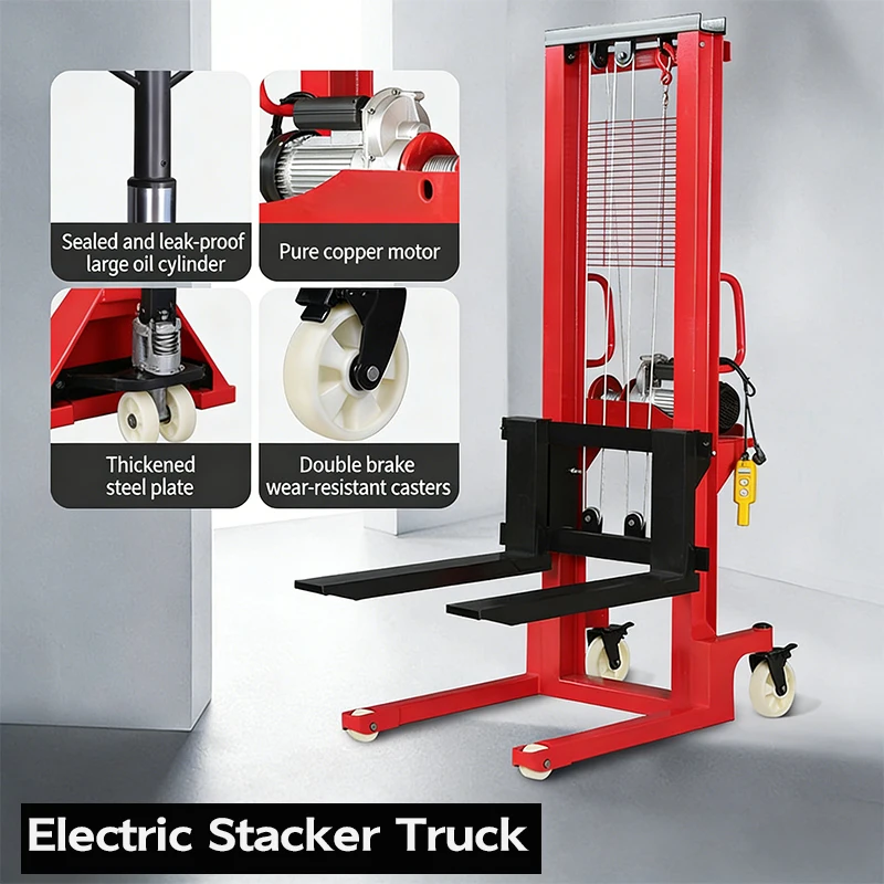 products, electric forklift stacker, heavy-duty design, efficient and durable, suitable for warehouse pallet stacking