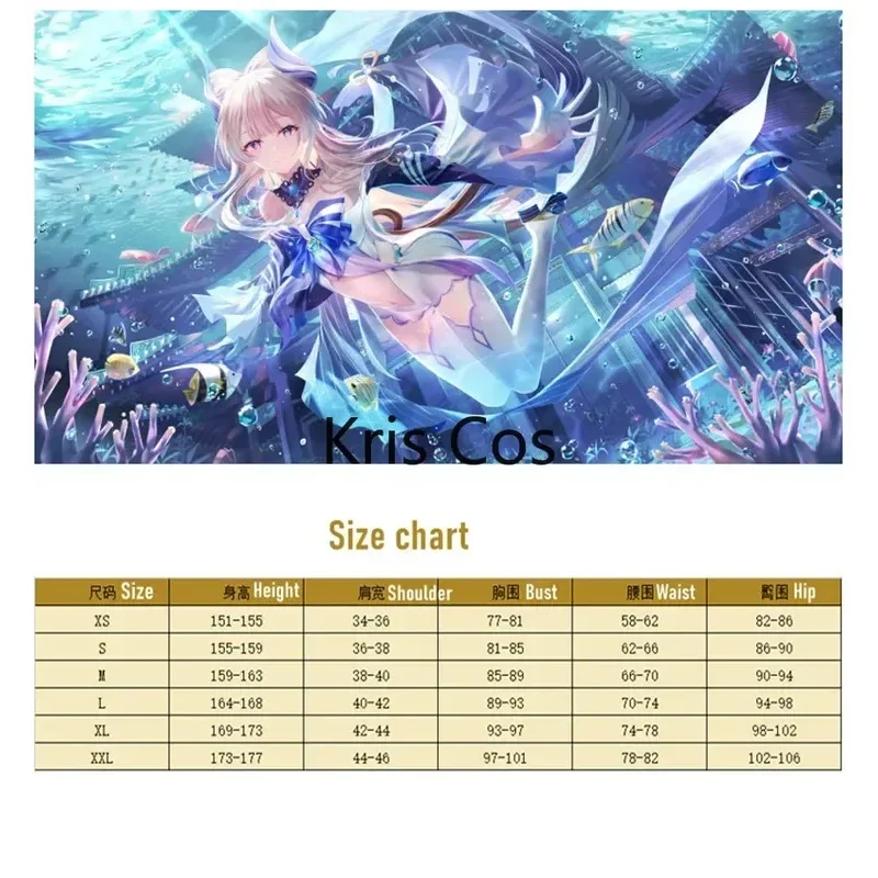 FC6Cosplay Kokomi Leuke Meid Kostuum Leuke Lolita Jurk Cosplay Genshin Impact Vrouwen Meisje Kostuum Halloween Kerst Jurk O@FC8!