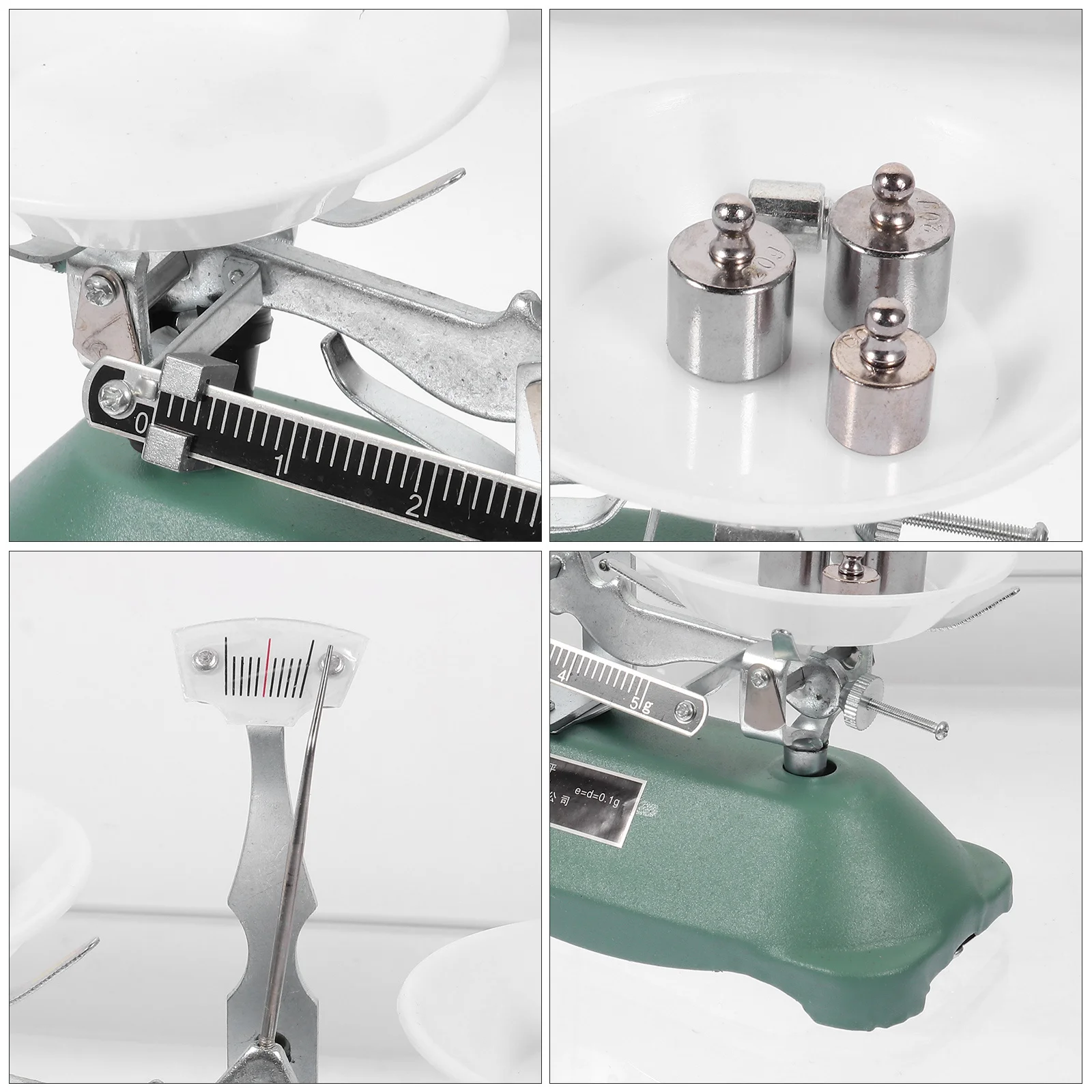 

1Set Tray Balance Durable Metal Base Physical Experiment Table Balance Physics Test Laboratory Science Instrument