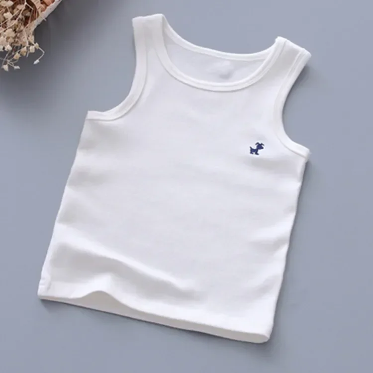 V-TREE Boys T-shirt Cotton Girls Tops Colored Kids Underwear Model Baby Camisole Toddler Undershirt Children Singlets