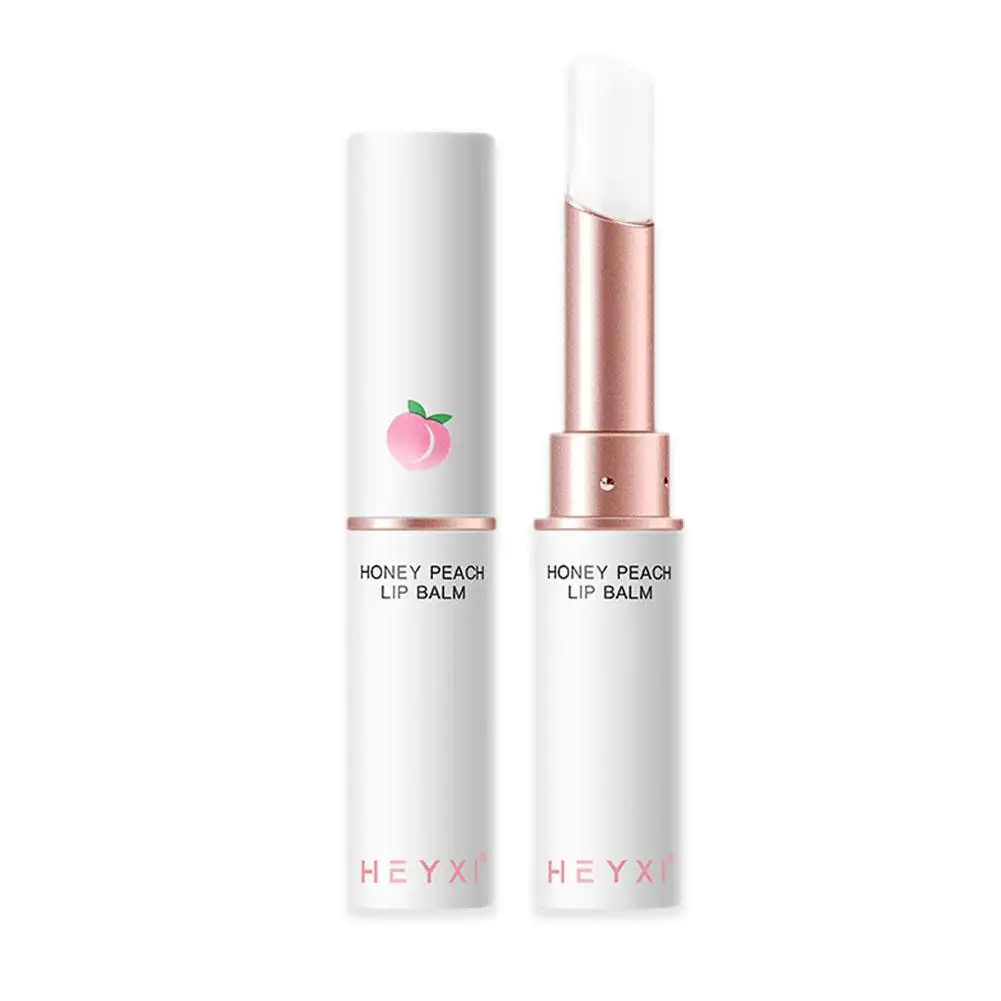 Péssego Temperatura Mudança de Cor Batom, Lip Balm, Natural Hidratante Longo, Nutritivo, Iluminar Lip Lasting Maquiagem, Suave, O7m4