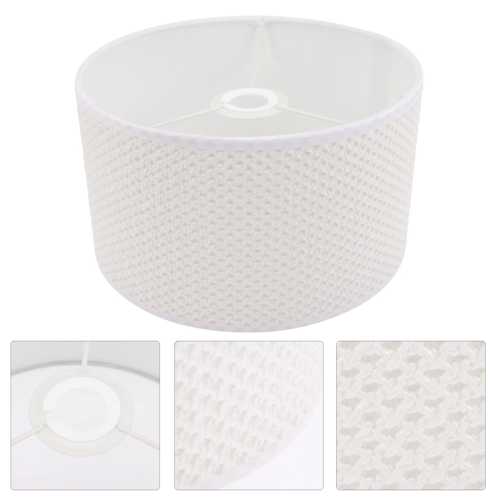 

Hexagonal Woven Lamp Shade Natural Texture Easy Install Tabletop Light Shield Decorative Lamp Cover Table Light Shade