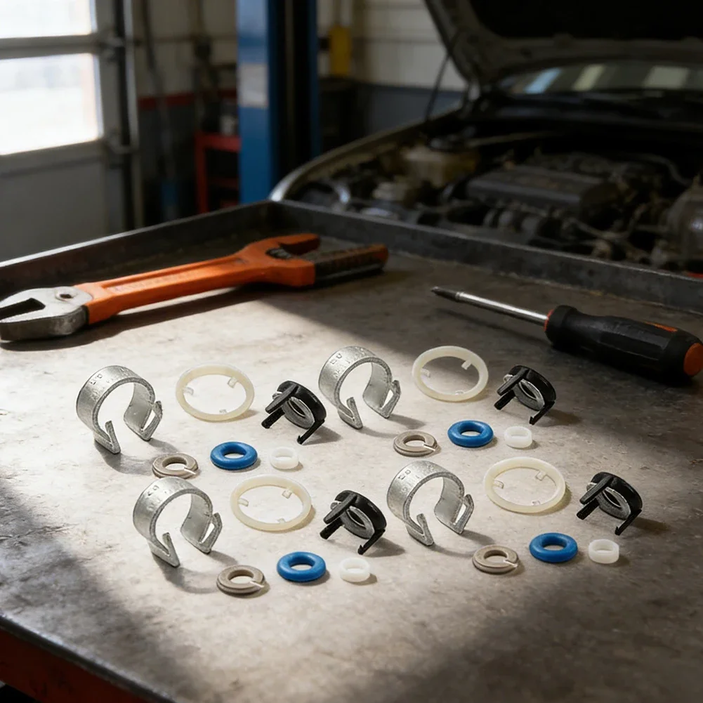 Engine Repair Injector Seal Kit O-ring Gasket As Shown In The Picture Plastic Material Wear-resistant Non-deformation