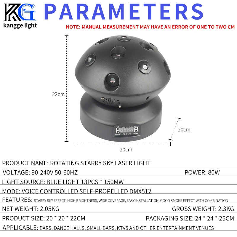 DMX Controller Rotating Bar Star Laser light Full Star Laser Stage Lighting 80W Full Color Blue Laser Lights for KTV Dance Hall