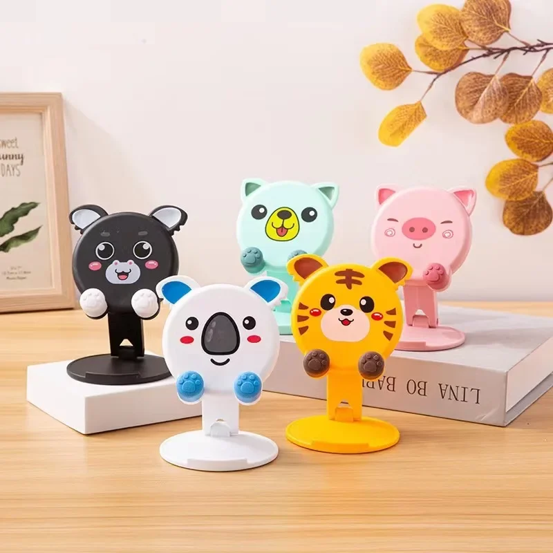 Kawaii Desktop Tablet Holder Table Cell Foldable Extend Support Desk Mobile Adjustable Cell Phone Holder Stand Desk Organizer