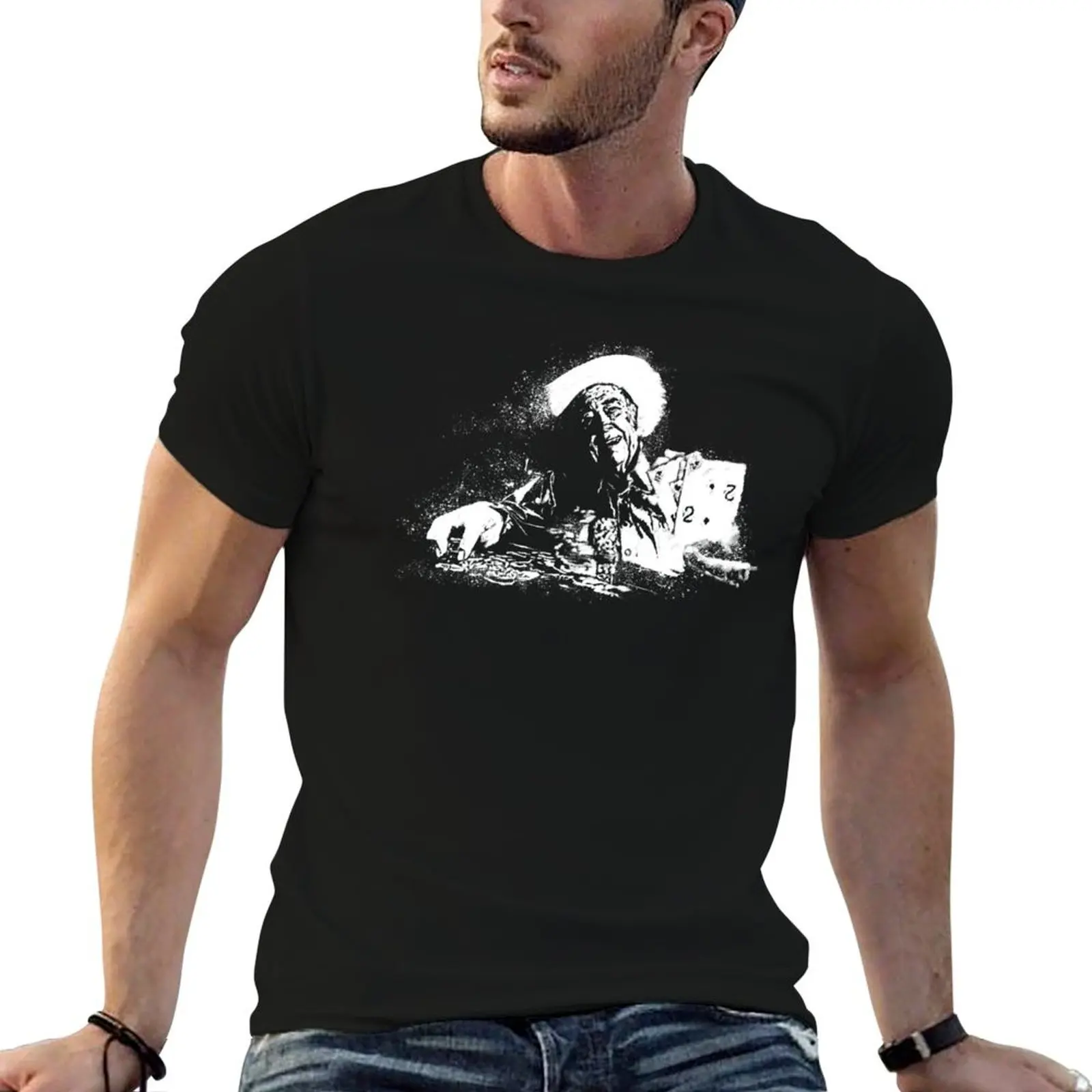 

Doyle Brunson Painting T-Shirt man t shirts for men casual funny t shirts dark humor T-Shirt