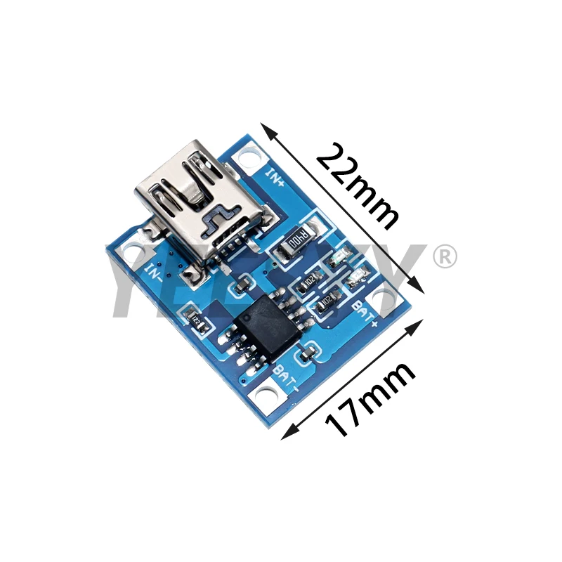5 pcs Micro  5V 1A USB 18650 TP4056 Lithium Battery Charger Module Charging Board With Protection Dual Functions 1A Li-ion