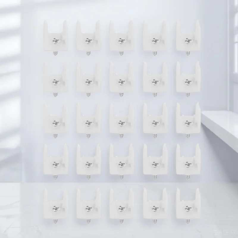 100Pcs LED Light Strip Clips Plastic Fixing Clips Easy Install Stable Hold for LED Tape Lights Cabinets Counters Outdoors