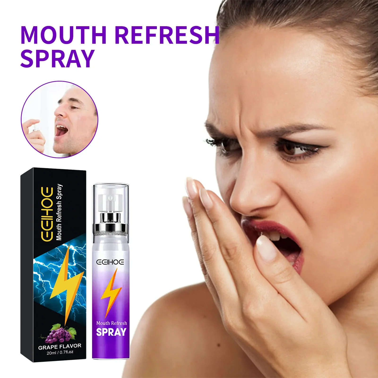 Mouth Spray Dating Grapes Smell Oral Care Halitosis Odor Refreshing Preventing Dental Plaque Remove Smoke Bad Breath Fresh Spray