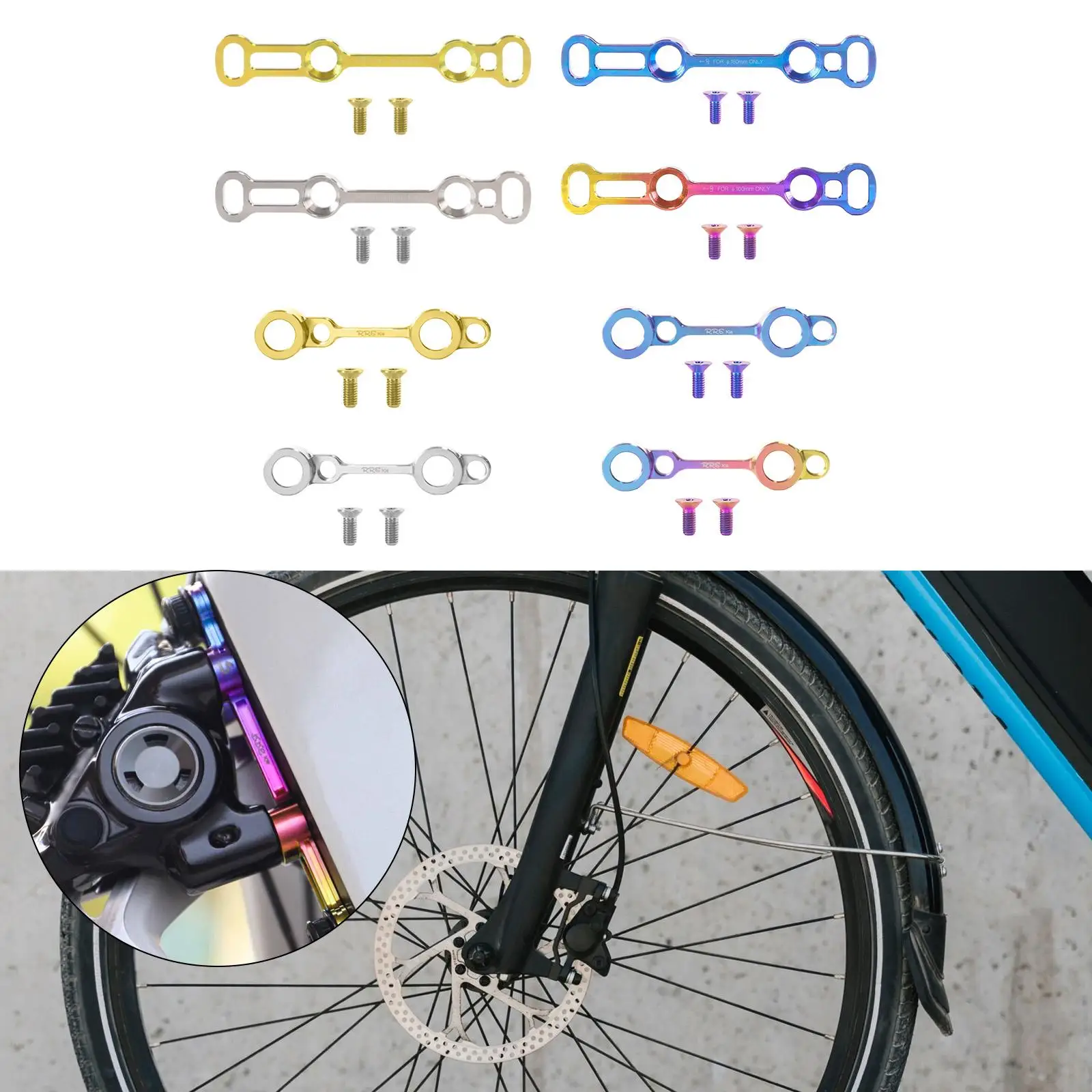 

Road Bike Disc Brake Adapter Aluminum Alloy Caliper Mount Outdoor Riding Upgrade Accessory for