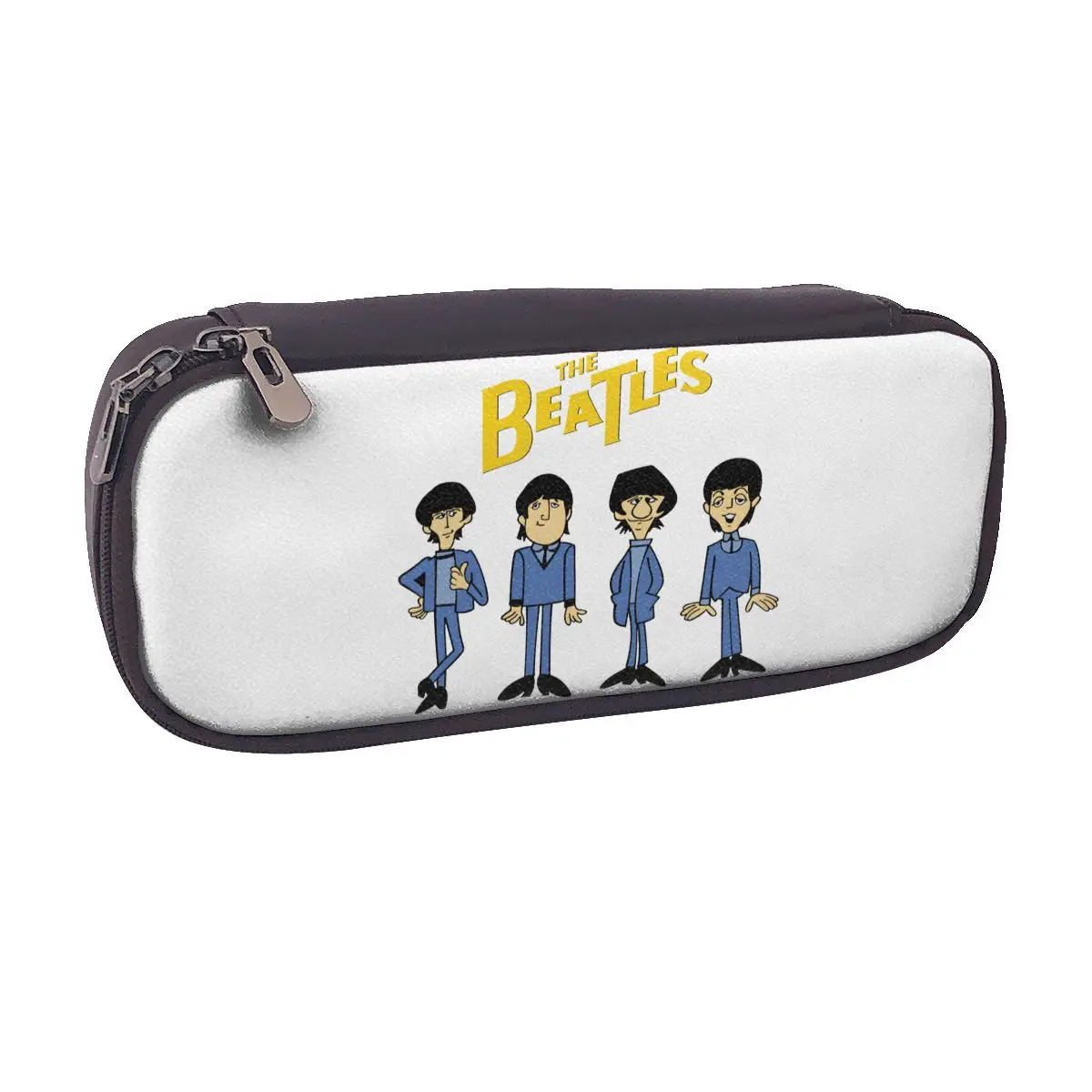

Harajuku The Beatle Memebers Art Leather Pencil Case for Students Gifts Pen Box Pencil Bag Stationery Supplies Pen Holder Bag