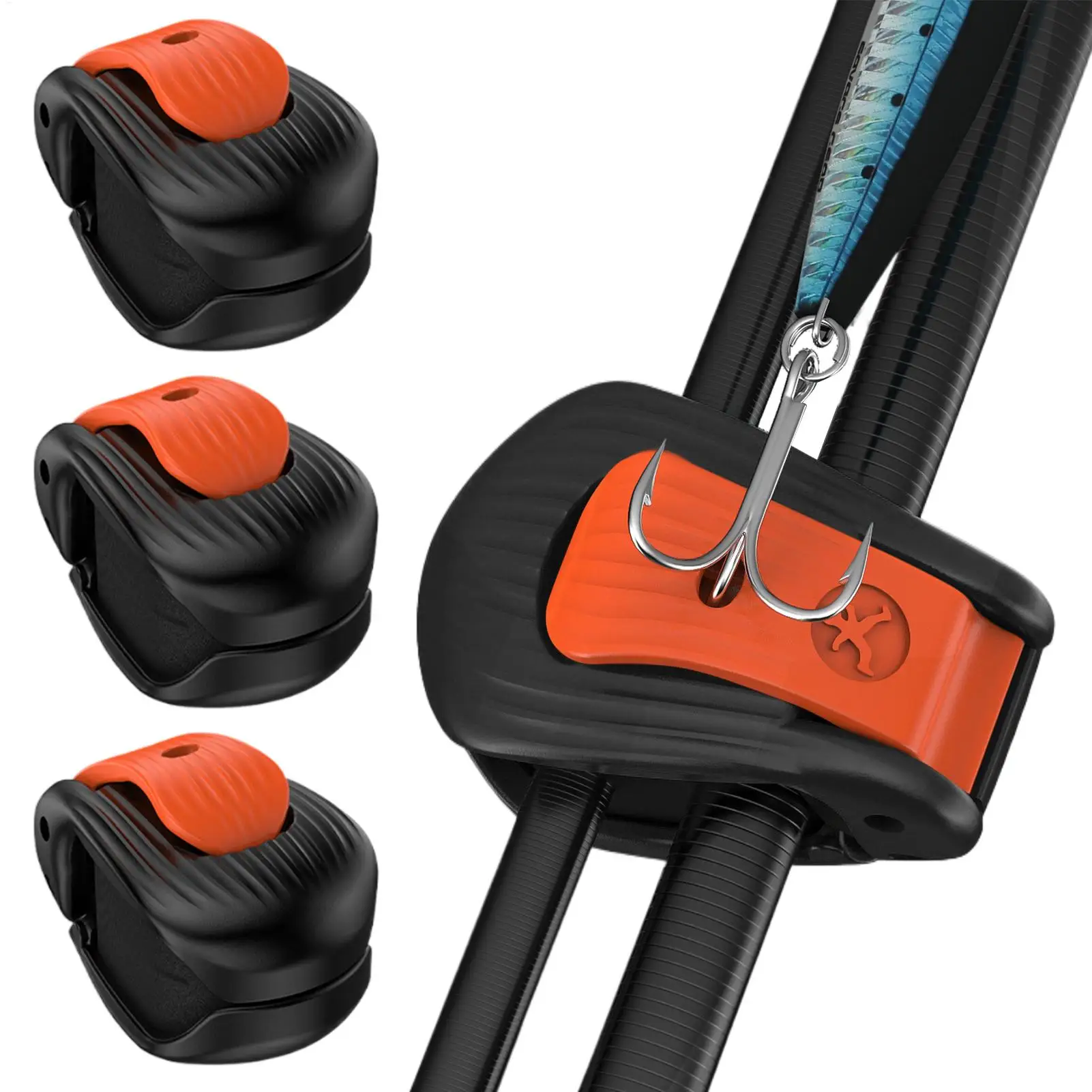 4Pcs Compact Fishing Rod Holder Fixer Clip Durable Fishing Pole Fixer for Angling Adventures - Portable Fishing Gear