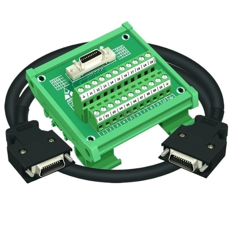 SCSI 20 SCSI20 CN1 Relay Terminal Board or 20P Breakout Cable 10320 for PLC Servo Wiring Distribution