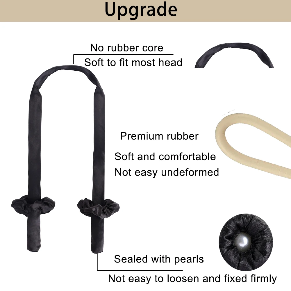 2Set/Boks Alat Penata Rambut Keriting Tanpa Panas Besi Keriting Kecantikan Produk Keriting Aksesori Rambut Roller Busa Rambut