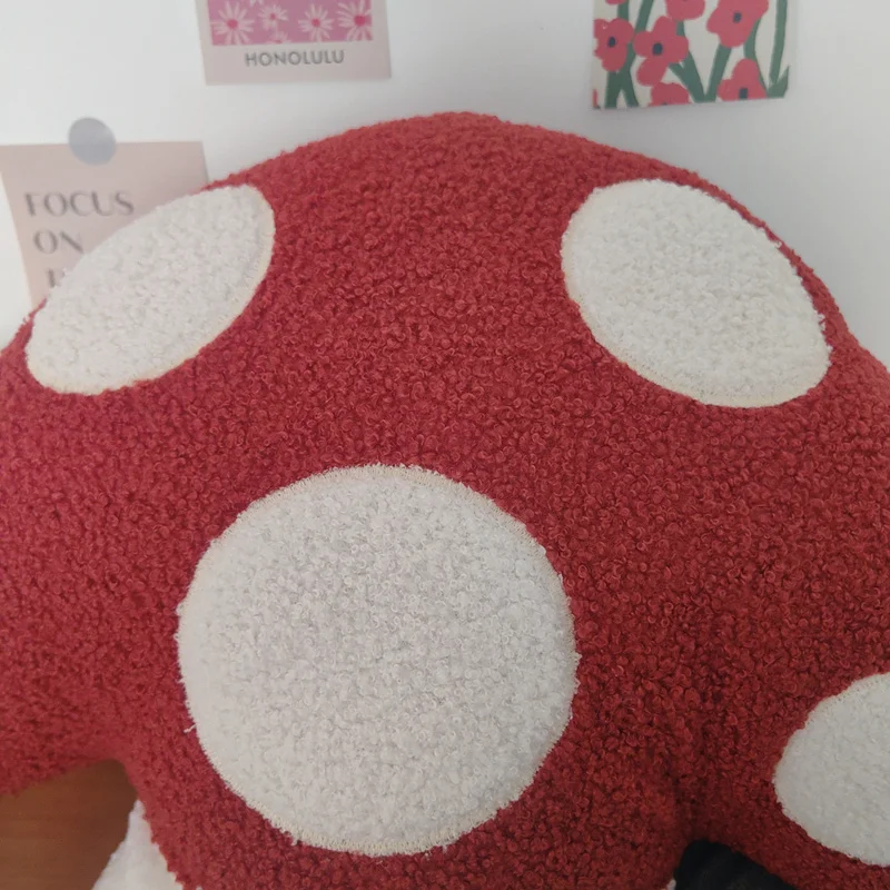 45x40 cm Creatieve Anime Rode Paddestoel Pluche Kussen Leuke Gevulde Knuffels Kussen Kawaii Zachte Kinderen Speelgoed geschenken Home Decor