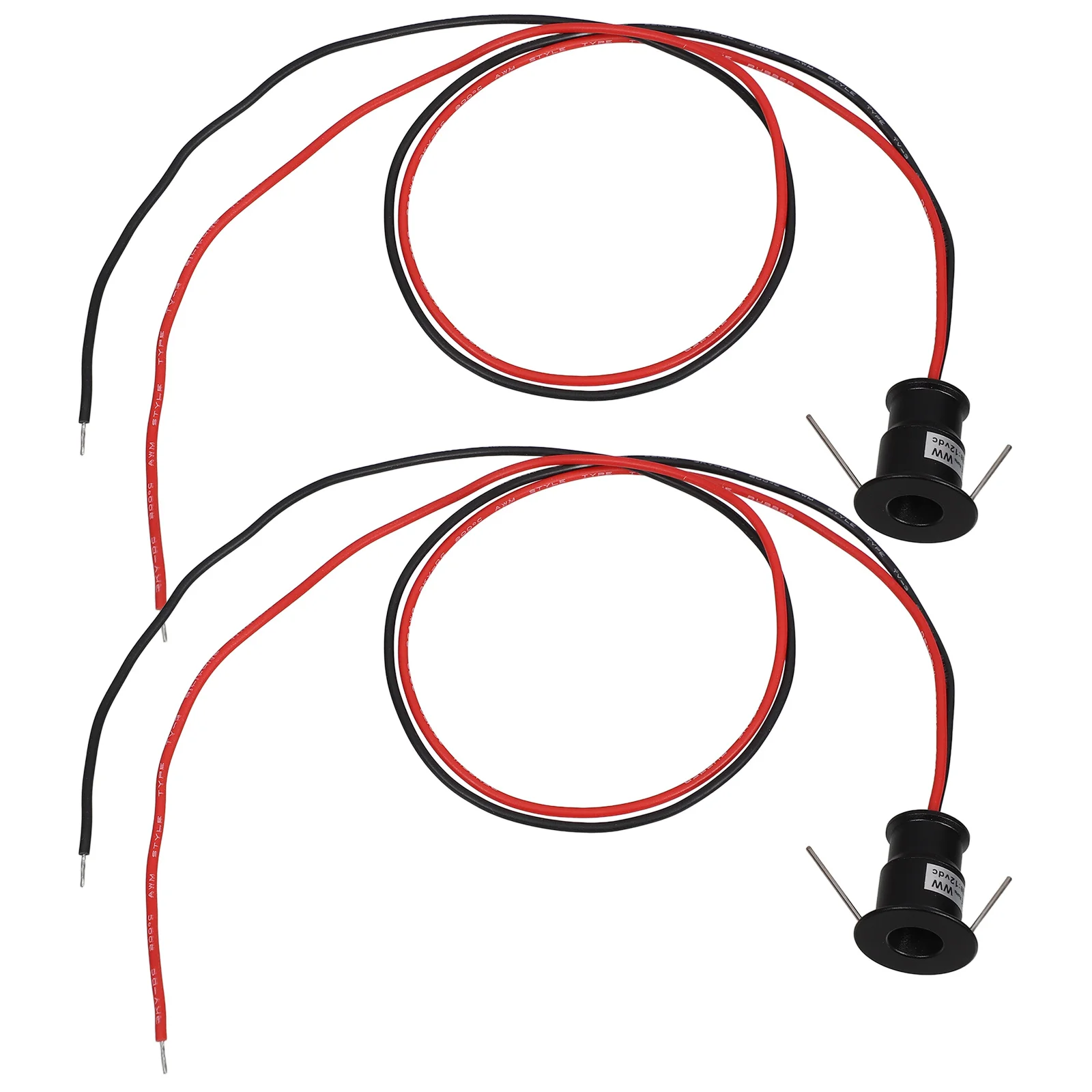 

2Pcs Mini LED Spot Lights DC12V 1W Embedded Cabinet Light High Brightness for Closets Displays Rvs Boats Stick on Wall Light