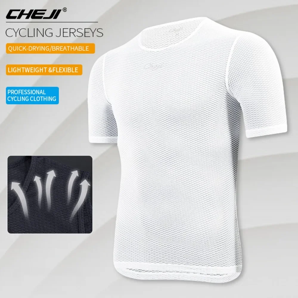 

CHEJI Men's Cycling Jerseys Short Sleeved Tops Quick Dry High Quality Fabric Ciclismo Anti-sweat Breathable T-shirt Tshirt