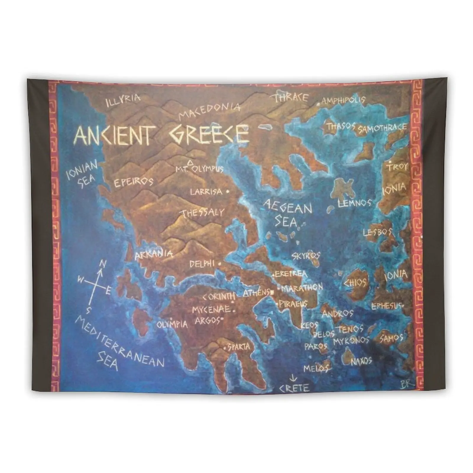 

Map of Ancient Greece Tapestry Wall Hangings Decoration Home Decorations Aesthetic Wall Decorations Tapestry