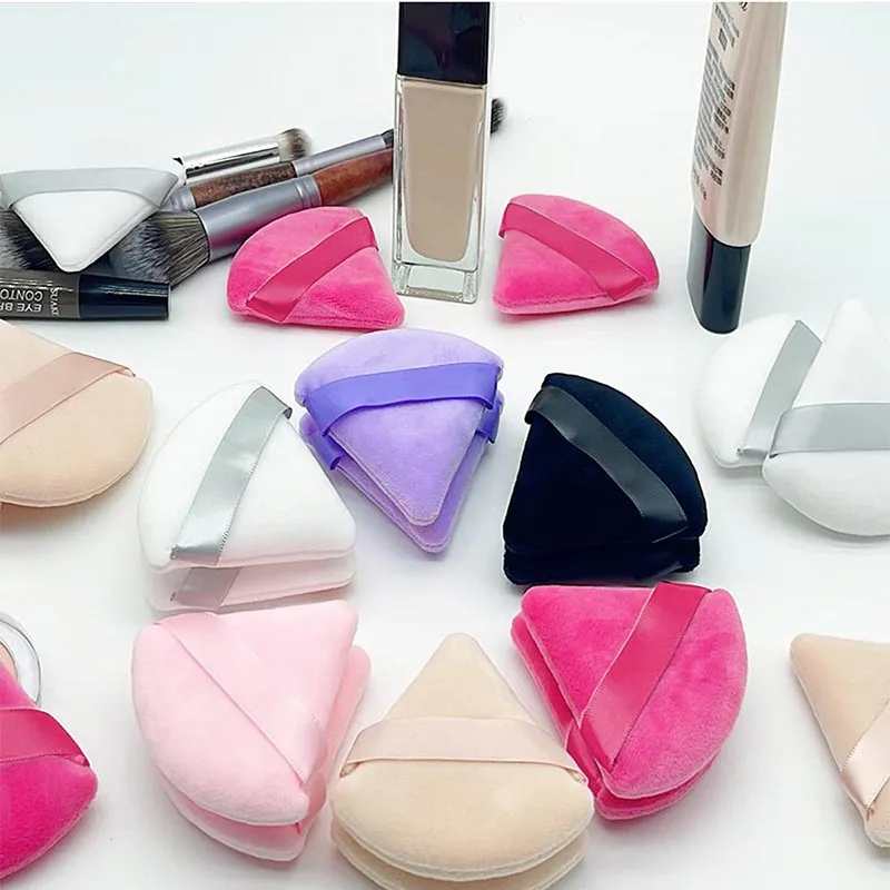 جديد 10/20 قطعة مثلث المخملية مسحوق الإسفنج مستحضرات التجميل الدقيق ماكياج الوجه الصغير قابل للغسل خفيفة الوزن ماكياج أداة FP03