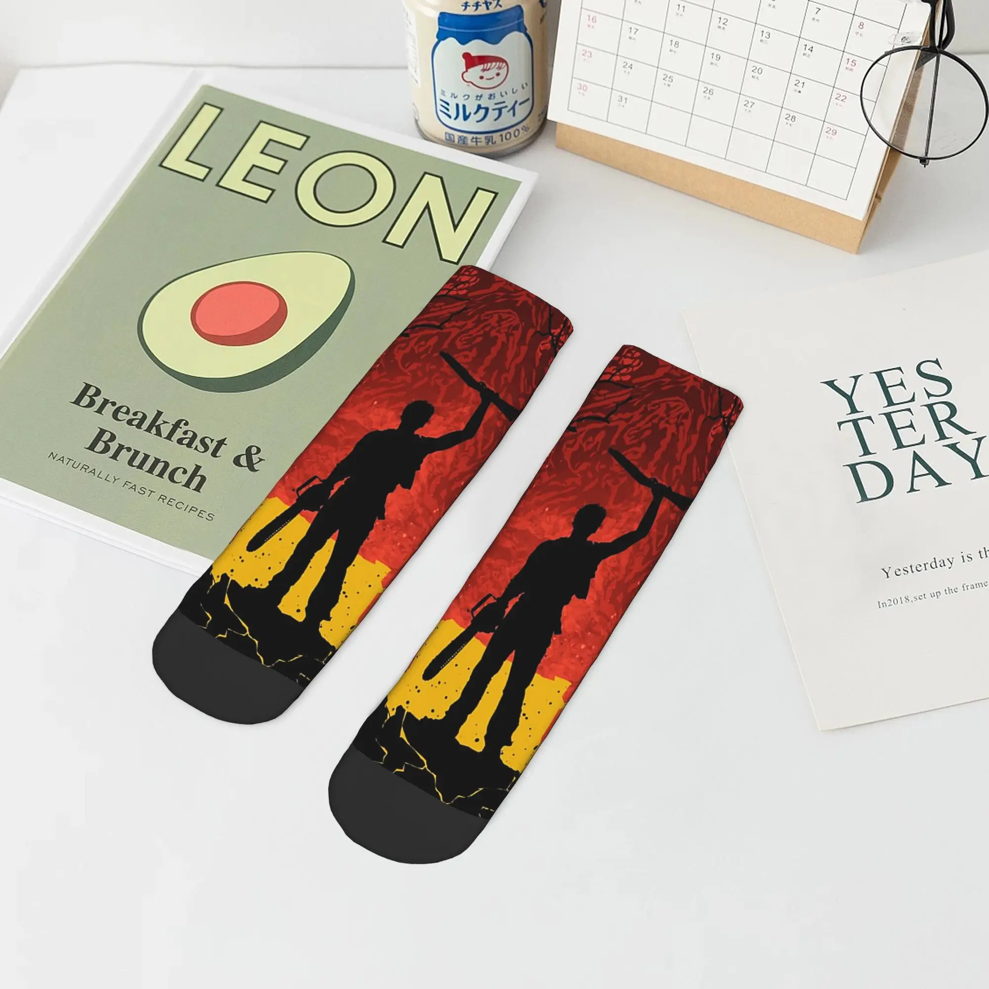 

Ash Evil Dead Socks Harajuku Super Soft Stockings All Season Socks Accessories for Unisex Gifts