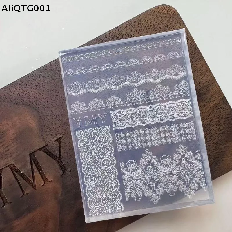 Molde de Silicona 3D para Uñas, Diseño de Encaje en Relieve, Herramienta Transparente para Manualidades, Decoración y Joyería de Uñas