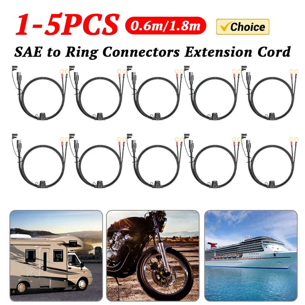 

12-24 В кольцевой разъем кабеля, влагостойкий 18AWG, 2-контактный удлинитель с уплотнительным кольцом для зарядного устройства/накопителя аккумулятора