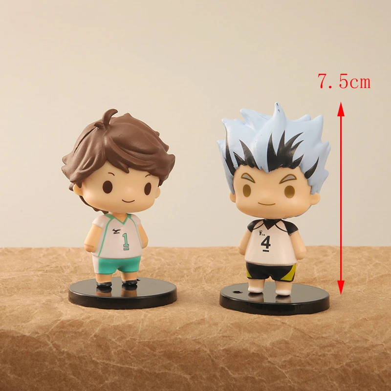 Cartoon Volleyball Boy Character Toys Model Figurines Anime PVC Action Doll Car Interior Decoration Accessories Doll Ornaments