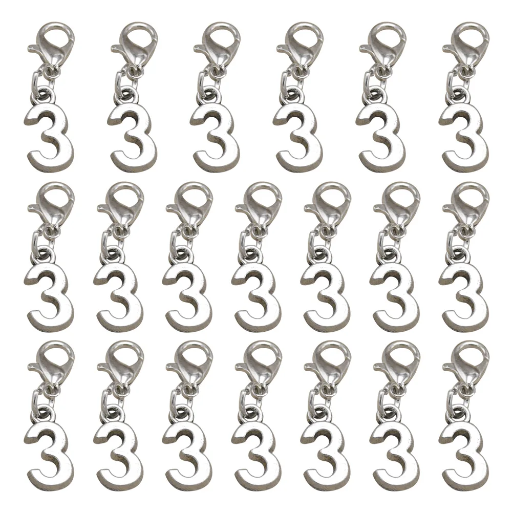

20pcs Alloy Pendant Charms Lobster Clasp Dangle Diy Jewelry Making Accessory Earrings Bracelet Keychain Scrapbooking
